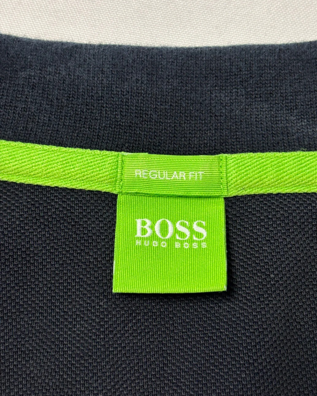 Hugo Boss Navy Blue Regular Fit Cotton Polo Shirt