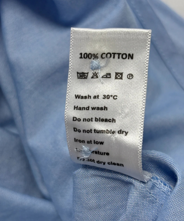 Bebe Blue Long-Sleeved Cotton Button-Down Shirt
