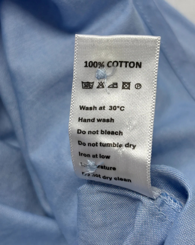 Bebe Blue Long-Sleeved Cotton Button-Down Shirt