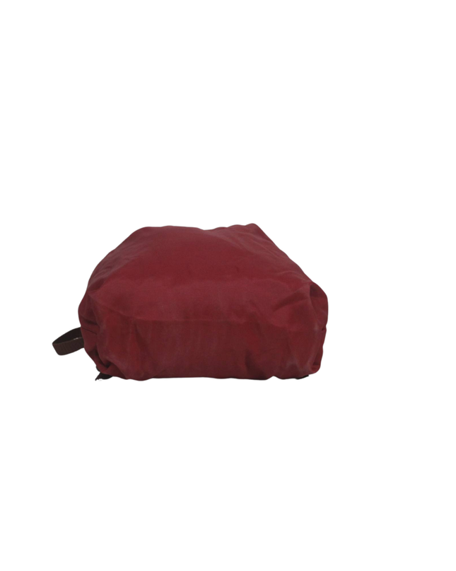 Longchamp Red Le Pliage Nylon & Leather Backpack