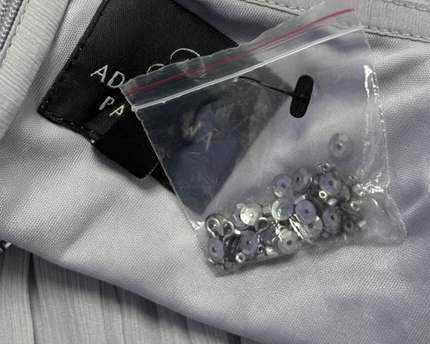 Adrianna Papell Gray Embellished Maxi Evening Dress