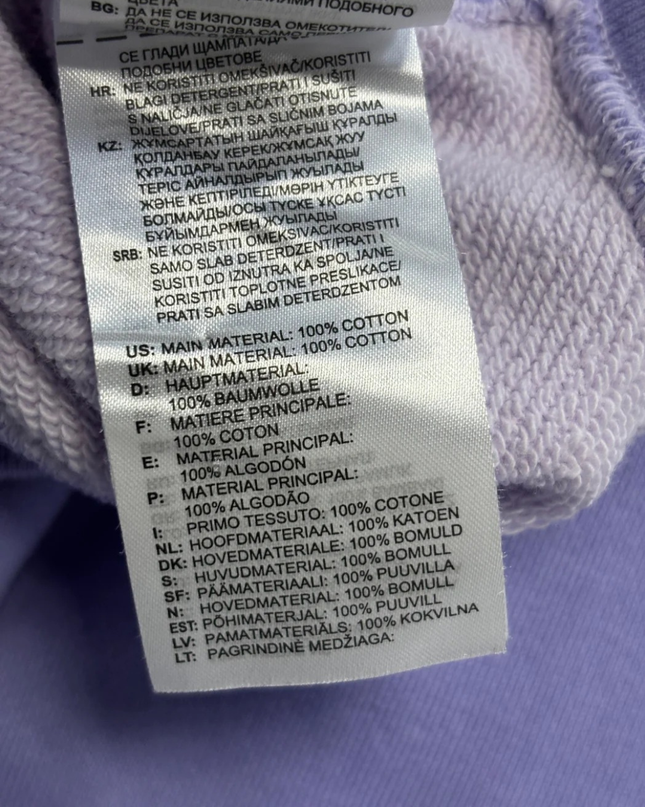 Adidas Purple Cropped Two-Tone Trefoil Logo Hoodie
