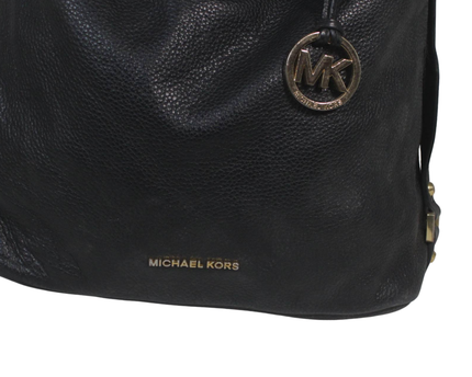 Michael Kors Black Pebbled Leather Hobo Bag