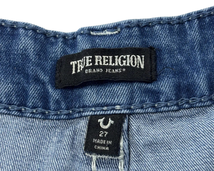 True Religion Light Blue Cargo Wide Leg Jeans