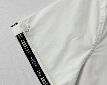 Guess White Super Slim Fit Short Sleeve Logo Shirt