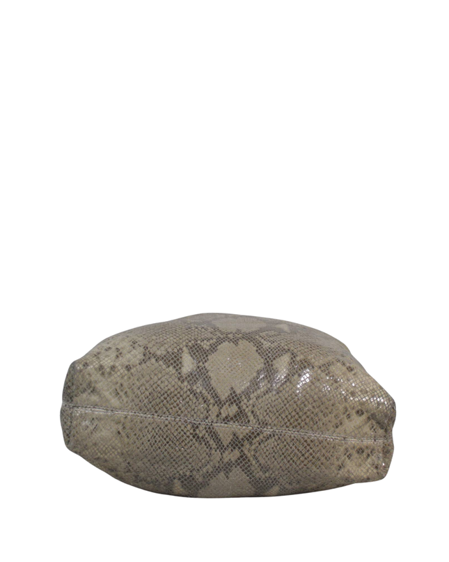 Michael Kors Beige Snakeskin Embossed Shoulder Bag