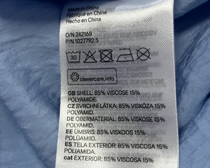 H&M Blue Tie-Waist Long Sleeve Midi Shirt Dress
