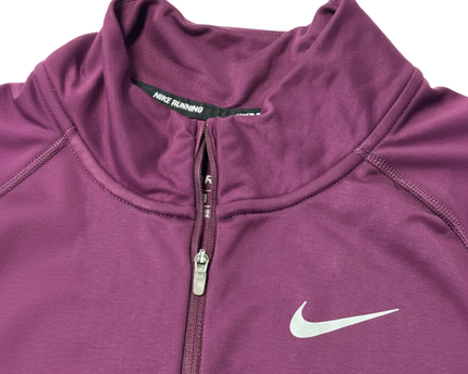 Nike Purple Half-Zip Dri-FIT Running Sports Upper