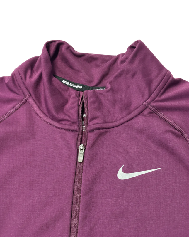 Nike Purple Half-Zip Dri-FIT Running Sports Upper