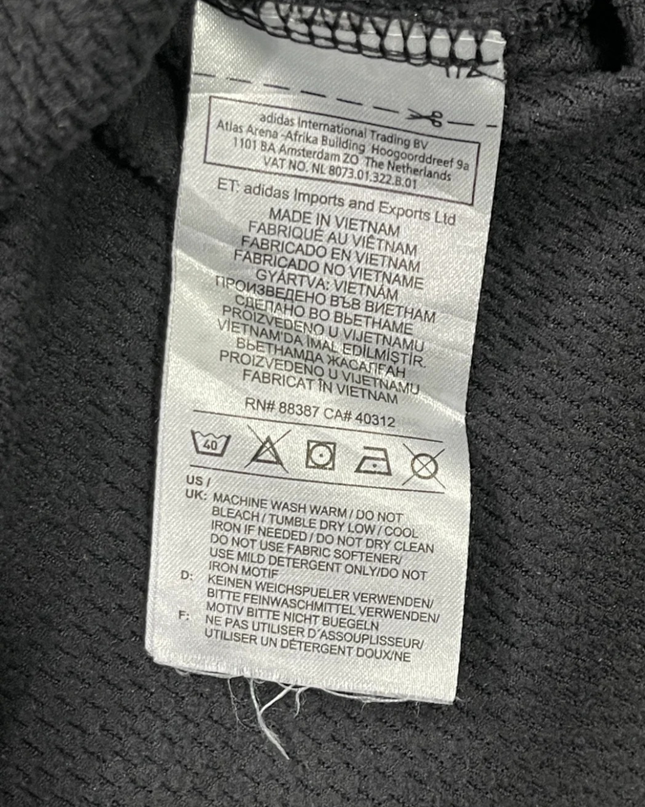 Adidas Dark Grey Signature Logo Performance Hoodie XS