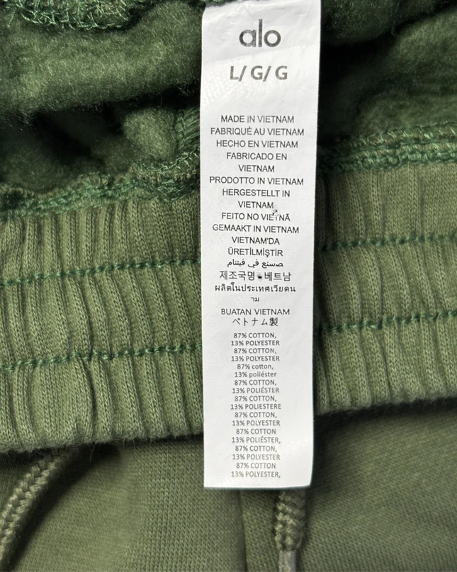 Alo Yoga Green Accolade Sweat Shorts