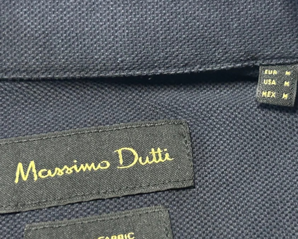 Massimo Dutti BlackTextured Long Sleeve Shirt