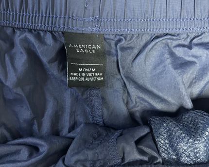 American Eagle Navy Blue Retro Dolphin Trim Sports Shorts