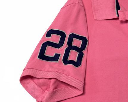 Superdry Pink Graphic Collegiate Polo Shirt