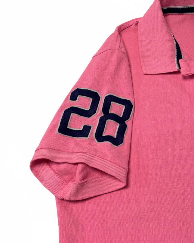 Superdry Pink Graphic Collegiate Polo Shirt