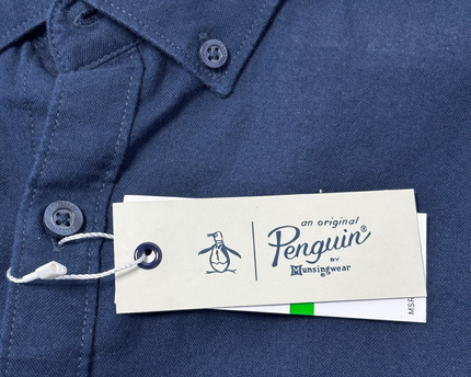 Original Penguin Navy Blue Long-Sleeve Button-Down Shirt