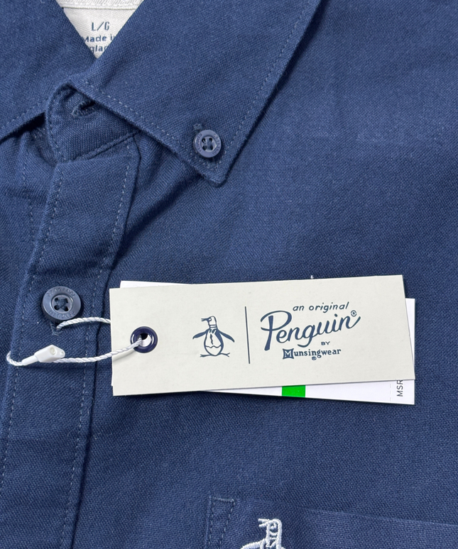 Original Penguin Navy Blue Long-Sleeve Button-Down Shirt