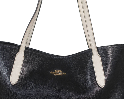 Coach Black Pebbled Leather Tote Bag