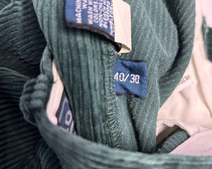 Polo Ralph Lauren Green Andrew Pant Corduroy Pleated Trousers