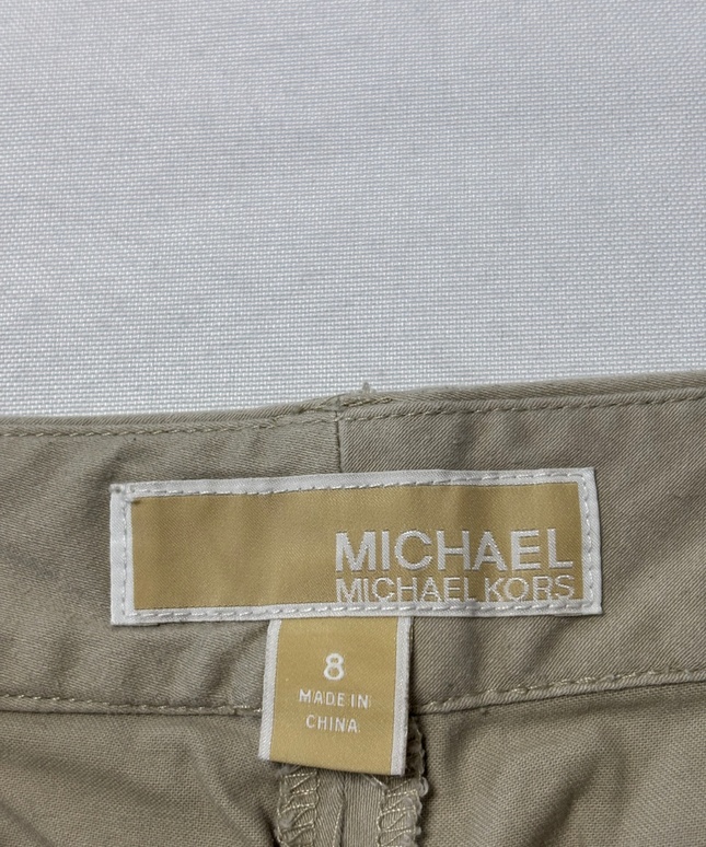 Michael Kors Khaki Zip Pocket Chino Shorts