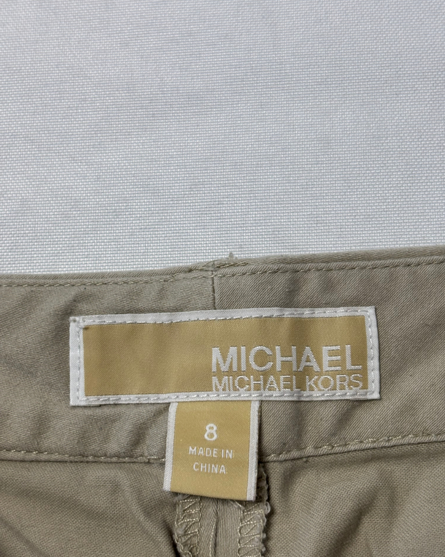 Michael Kors Khaki Zip Pocket Chino Shorts