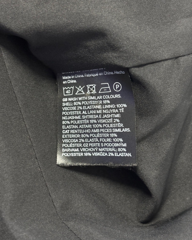 H&M Divided Black Fitted Longline Waistcoat
