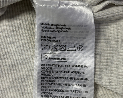 H&M Grey Ribbed Henley Short Sleeve Dress