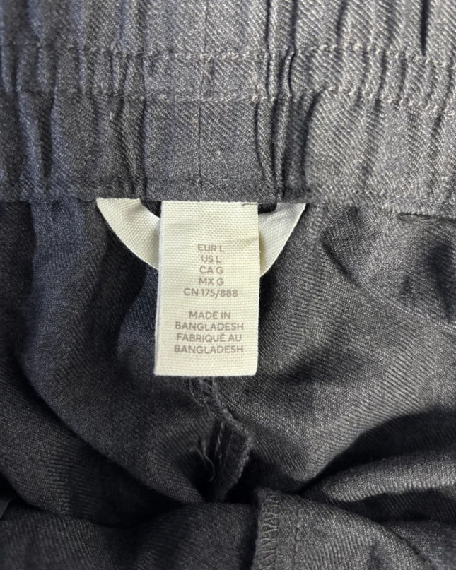 H&M Dark Grey Wide Leg Drawstring Pants