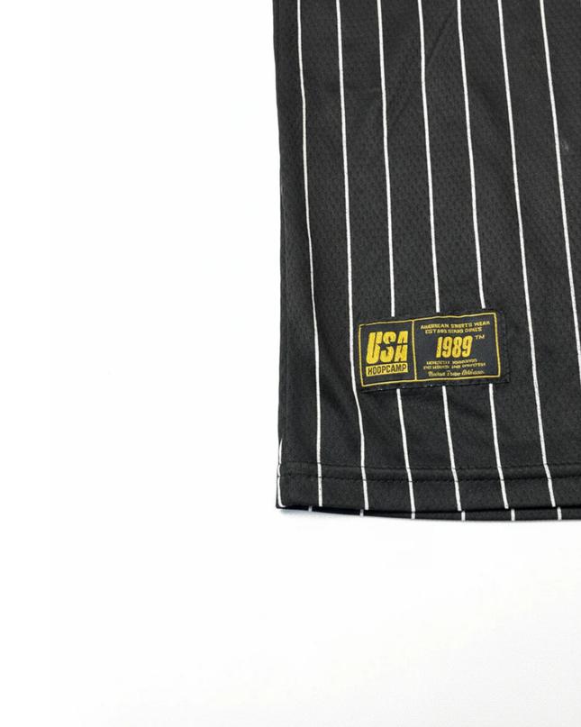 FB SISTER Black Harlem Stars Graphic Pinstripe Jersey