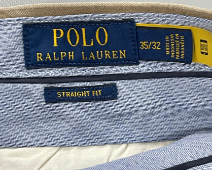 Polo Ralph Lauren Khaki Straight Fit Linen Blend Pants