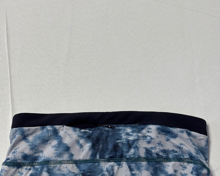 Lululemon Blue and White Tie-Dye Performance Leggings