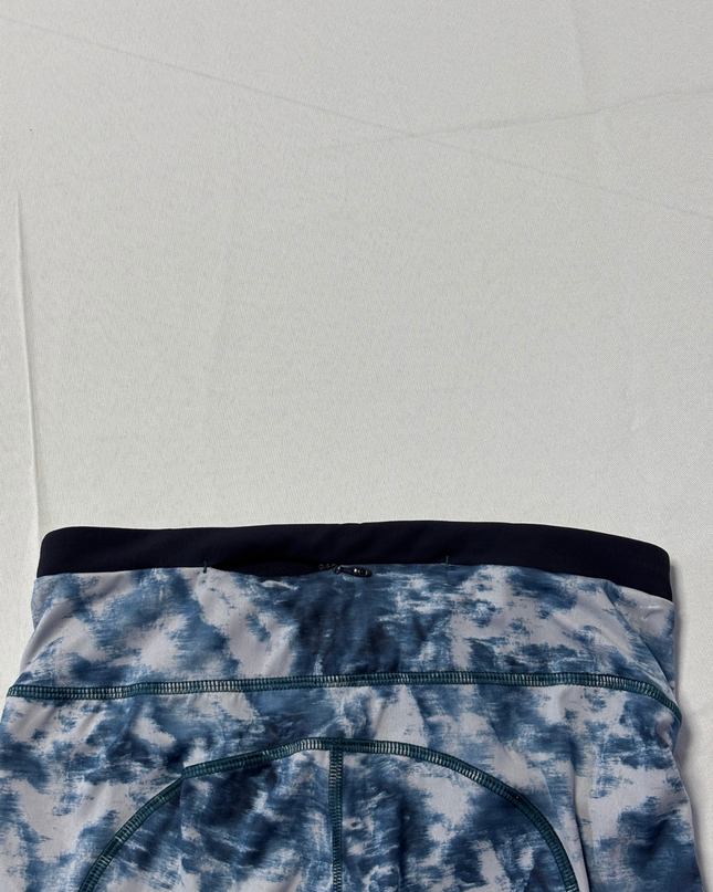Lululemon Blue and White Tie-Dye Performance Leggings