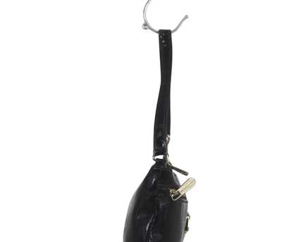 Michael Kors Black Patent Monogram Shoulder Bag