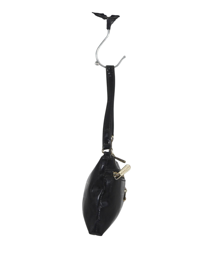 Michael Kors Black Patent Monogram Shoulder Bag