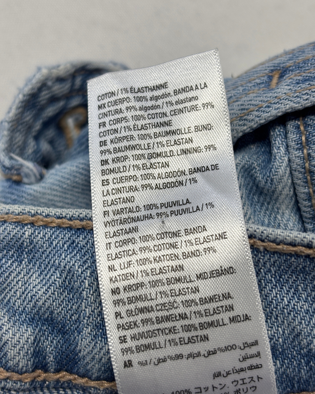 American Eagle Blue High-Rise Wide Leg Patch Pocket Jeans