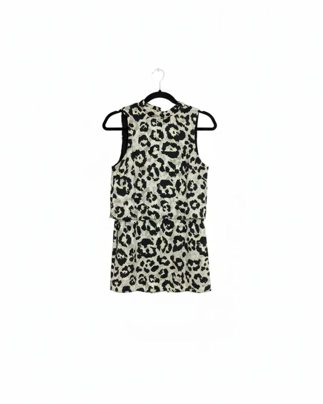 Dorothy Perkins Animal Print Sleeveless Layered Maxi Dress
