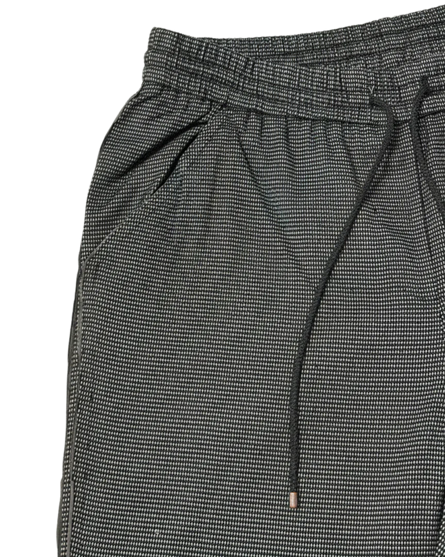 MANGO Grey Textured Drawstring Trousers