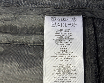 Michael Kors Dark Grey Slim Fit Zipper Detail Pants