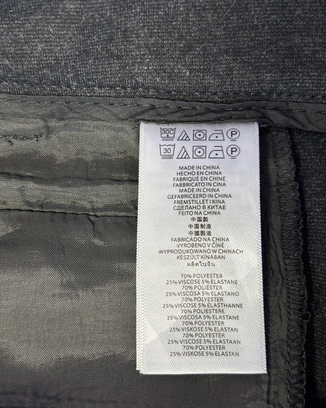 Michael Kors Dark Grey Slim Fit Zipper Detail Pants