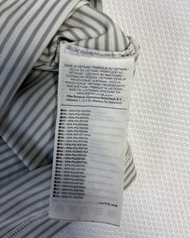 Nike Golf Grey Striped Sports Polo