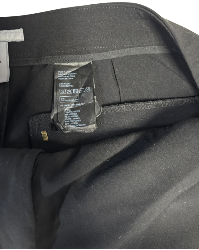 H&M Black Slim Ankle Zip Trousers