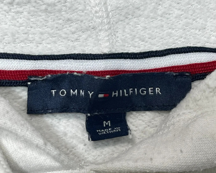 Tommy Hilfiger White Graphic Logo Pullover Hoodie