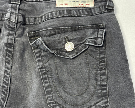 True Religion Rocco Relaxed Skinny Black Jeans