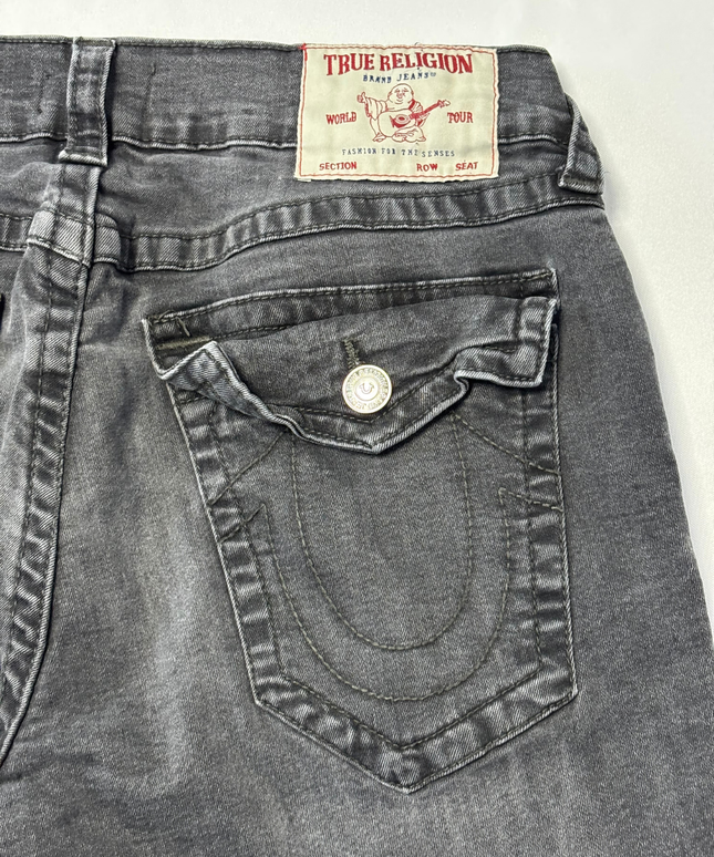 True Religion Rocco Relaxed Skinny Black Jeans