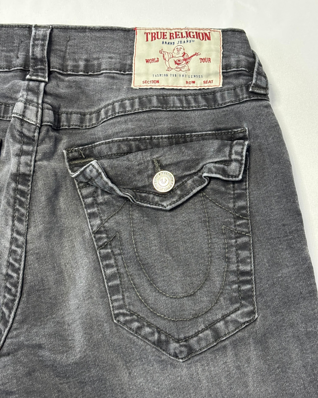 True Religion Rocco Relaxed Skinny Black Jeans