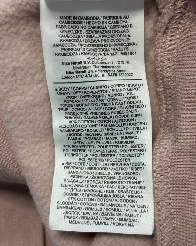 Nike Pink Athletic Dept 1972 Graphic Cropped Sweatshirt