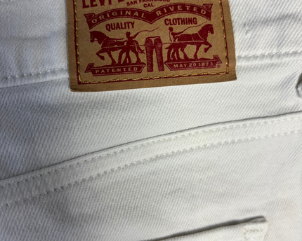 Levi's White Classic Bermuda Shorts