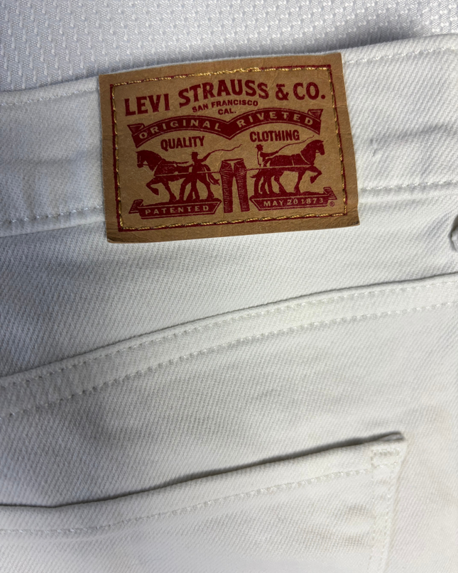Levi's White Classic Bermuda Shorts