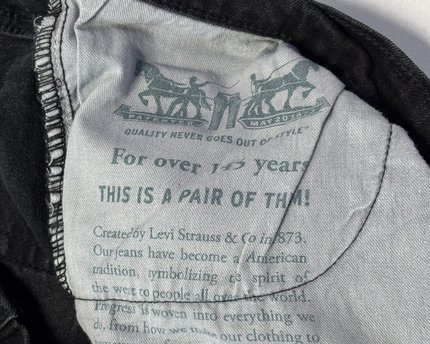 Levi's Black Straight Leg Denim Jeans