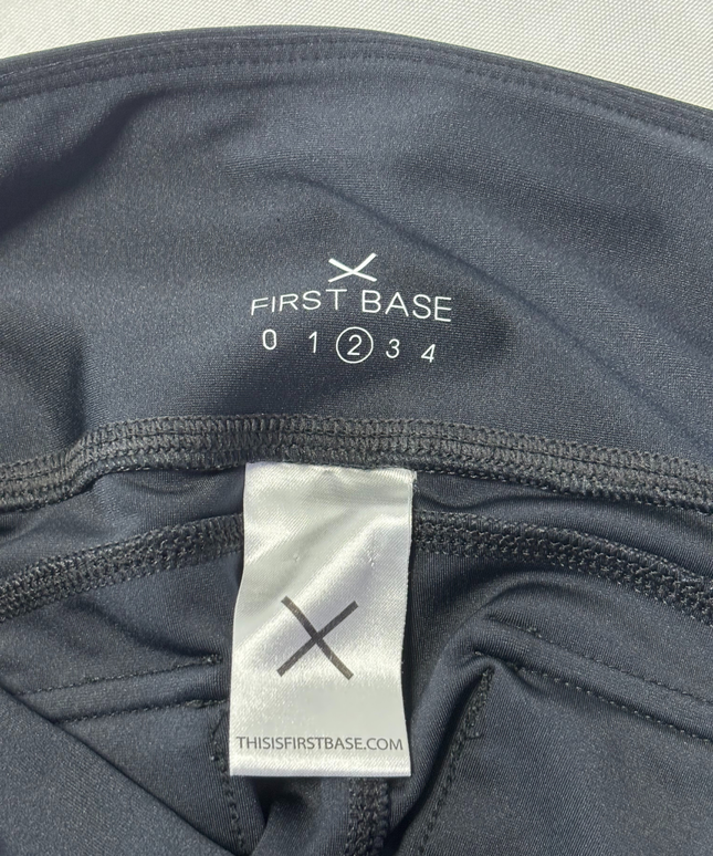 First Base Black Cargo Pocket Active Leggings